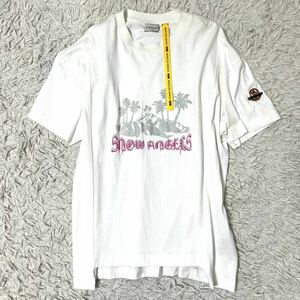 1円《 未使用保管品・希少サイズ 》MONCLER モンクレール パームエンジェルス Tシャツ メンズ 腕チャーム 正規タグ 激レア ホワイト 白 XL