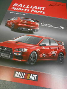 三菱 ランサー エボリューション X　RALLIART Sports Partsカタログ /ラリーアート　2007/10