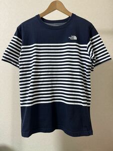 THE NORTH FACE ノースフェイス NT32137 ショートスリーブパネルボーダーティー size L Panel Border Tee 半袖Tシャツ ボーダー ネイビー