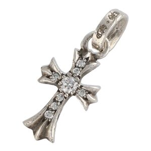 【中古】 CHROME HEARTS クロムハーツ ベイビーファットクロス ダイヤモンド ペンダント トップ チャーム ベビー 23028280 RS