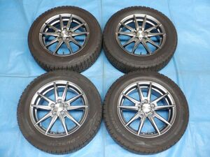 1点物!!☆超バリ山☆★8.5～9分山★185/65R15 ダンロップ WINTER MAXX02 WM02 2022年製☆Humanline HS-08♪お洒落カラー★目立つキズなし