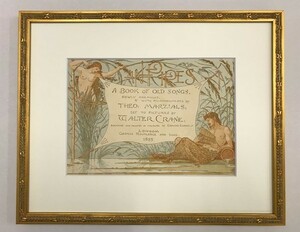 【特価】　≪　　ウォルター　クレイン　　≫　 オリジナルリトグラフ【石版画】　　PAN PIPES　Ⅰ　　1883年　　WALTER CRANE