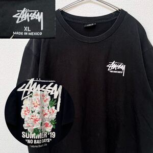 STUSSY ステューシー Tシャツ ブラック 半袖Tシャツ 半袖 黒 メキシコ製 XL NO BAD DAYS