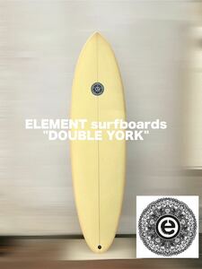 【新品未使用】ELEMENTsurfboards DOUBLE YORK 6.4 YL ダブルヨーク　ツインピン　オーストラリア バイロンベイ サーフボード サーフィン