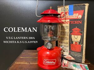 ★ビンテージ★コールマン/Coleman★ランタン/Lantern【200A★1978年9月】【PYREX☆グローブ！】【MANTLE 有！】超希少！玉数無！☆美品☆