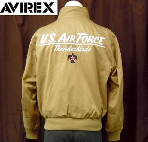 ★定価約2.5万円 AVIREX アヴィレックス ジャケット G9 MOD USAF THUNDERBIRDS G9 モデファイ USAF サンダーバード カーキ メンズL相当★