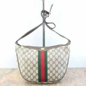 OLD GUCCI GG PATTERNED SHERRY LINE SHOULDER BAG MADE IN ITALY/オールドグッチGG柄シェリーラインショルダーバッグ