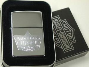 2002年製/絶版 Zippo ハーレー・クローム・シルバーロゴ Harley 250HD.285/USA直輸入・新品