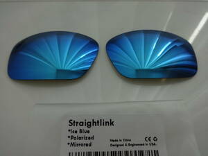 処分価格！オークリー ストレートリンク用 カスタム偏光レンズ ICE BLUE Color Polarized 新品 Straightlink Straight link