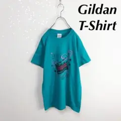 ギルダン　ビッグプリントデザイン　プリントTシャツ　古着