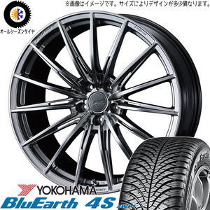 235/55R19 オールシーズンタイヤホイールセット NX450h Fスポ etc (YOKOHAMA BluEarth AW21 & FZERO FZ4 5穴 114.3)