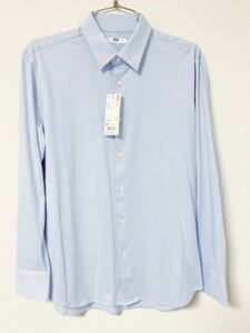 未使用◆UNIQLO(ユニクロ) イージーケア ジャージーシャツ メンズ◆M ブルー ◆送料¥230