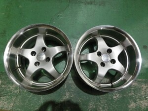 T【4に-50】【160サイズ】★NKB POWER SEIKEN/ホイール2本セット/15×9ｊ/CUP/車パーツ/※傷、汚れ、錆あり