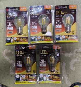 アイリスオーヤマ　LEDフィラメント電球　40W形440ルーメン　3.7W　電球色