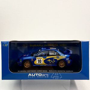 AUTOart 1/32 SUBARU IMPREZA WRC2002年 #10 トミ・マキネン モンテカルロ ラリー スバル インプレッサ GDB 丸目 スロットカー ミニカー