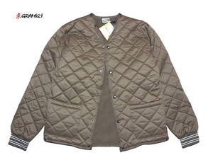 【新品】GRAMICCI AIRPACK QUILT JACKET（M）トープ ベージュ グラミチ キルティング ジャケット 中綿 フリース 襟なし