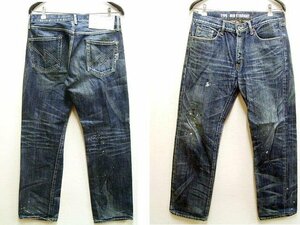 ◇即決[M]NEIGHBORHOOD 2008年 WASHED.MID.DENIM/14OZ-PT ペンキ加工 ペイント MEDIUM SAVAGE LEVEL-2 サベージデニム パンツ■392