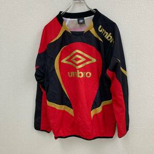 アンブロ ピステ ウィンドブレーカー シャカシャカ メッシュ裏地 Sサイズ 赤×ネイビー×ゴールド サッカー 野球 UMBRO 