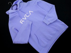 RVCA ルーカ 裏起毛スウェット ロゴ プルオーバー パーカー sizeM/水色 ◇■ ☆ ejb6 メンズ