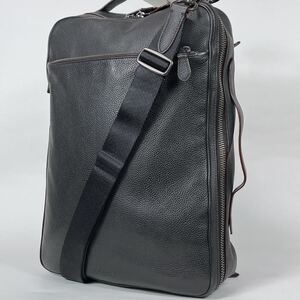 極美品 COACH コーチ グラハム 3way バッグパック リュック ビジネスバッグ ブリーフケース ショルダー レザー A4 PC 肩掛け メンズ 通勤