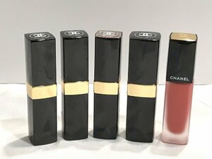 ■【YS-1】 CHANEL シャネル ルージュ 5点セット まとめ ■ ココ ボーム フラッシュ 92 シャイン 44 424 アリュール 198 【同梱可能商品】D