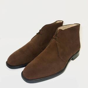 即決　美品　極希少　J.MAcGiLL&Co SUEDE LEATHER SHOES/マックギル　スエード　ブラウン　チャッカブーツ　メンズ　革靴　UK7.5 26.0cm