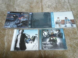 SURFACE(サーフィス)のアルバムCD５枚セット 検：ON、PASS THE BEAT、resurface、WARM、Invition No.6