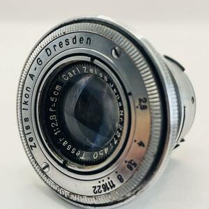 良品☆Carl Zeiss Jena カールツァイス イエナ 単焦点 標準レンズ Tessar 5cm F2.8 Zeiss Ikon Contax用 テッサー