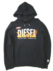 DIESEL × FR2 ディーゼル エフアールツー FXXKING RABBITS ファイヤーロゴ パーカー L