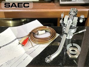 トーンアーム SAEC WE-407/23 W-7M 中量級ウエイト仕様 CX-5006Aケーブル等付属 リフターオイル補充済み Audio Station