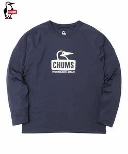 CHUMS Splash Booby Face L/S T-Shirt Navy チャムス スプラッシュ ブービー フェイス ロングスリーブ Tシャツ ネイビー CH01-2280／XXL