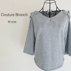 美品 クチュールブローチCouture Brooch 7分袖リボン Vネック M