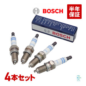 BOSCH スパークプラグ ダブルイリジウム 4本セット 1台分 アルファロメオ ジュリエッタ ミト 55249868 55247855 68070507AC