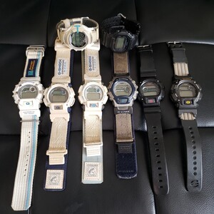 1円～ ジャンクまとめ8点セット 全てCASIO G-SHOCK Gショック カシオ 腕時計 クォーツ 部品取り デジタル ヴィンテージ Gショック