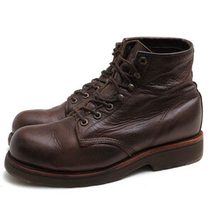 CHIPPEWA チペワ ワークブーツ 25261 Steel Toe Work Boots アパッチレザー 牛革 スチールトゥ プレーントゥ グッドイヤーウェルト製法 Vi