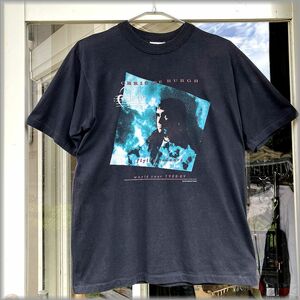 ★CHRIS DE BURGH　80s カナダ製　Tシャツ　size L　ワールドツアー1988 89　flying colours★検 ビンテージ 70s 90s ロックT バンドT 古着