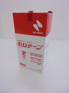 【KCM】□Y-nichiban-5-4s★未使用品★ニチバン　セロテープ　No.430 赤　50mm×35m　4巻セット　産業用セロハン粘着テープ