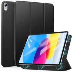 ブラック iPad 第10世代 2022 ケース 磁気着脱式 10.9インチ