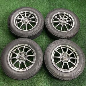 バリ山 ブリヂストン BLIZZAK VRX2 冬 175/70R14 14x5.5J+38 100 4H 【4本】アクア ヤリス デミオ フィット シエンタ ポルテ ヴィッツ 等