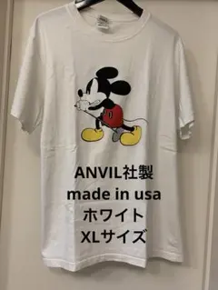 mickey mouse disney punk rock XLサイズ 白