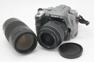 【返品保証】 ソニー SONY α DSLR-A100 18-55mm F3.5-5.6 75-300mm F4.5-5.6 デジタル一眼 ボディレンズセット v1484