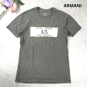 ARMANI EXCHANGE　tシャツ　BIGプリント　グレー　XSサイズ