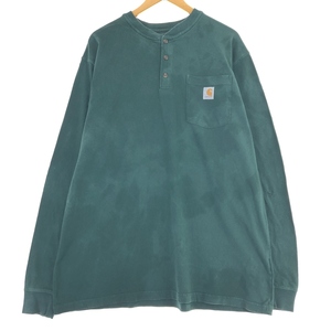 古着 カーハート Carhartt ORIGINAL FIT ヘンリーネック ロングTシャツ ロンT メンズL相当 /eaa430679