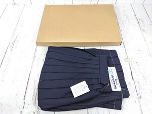 【as708】中学校 高校 女子用学生服 制服 冬服スカート カネボウ パワーツイスト 紺 W63 L63 丸洗い 未使用◆W70