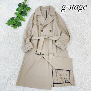 【美品】g-stageジーステージ トレンチコース　ベルト付　ベージュ　50