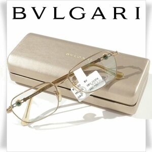 新品1円～★BVLGARI ブルガリ ケース付き 日本製 眼鏡 メガネ フレーム アイウェア ユニセックス スクエア 153TK 444 正規店本物◆S1085◆