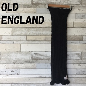 【人気】OLD ENGLAND/オールドイングランド ポンポンつきマフラー ブラック レディース/8731