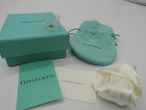 キングラム[41]TIFFANY＆Co. ティファニー バイザヤード SV925 シルバーアクセ チェーンリング 色石1P付 美品 箱付 0.4g 14号 指輪 5780