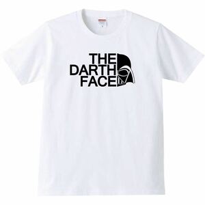 【送料無料】【新品】THE DARTH FACE ダースフェイス Tシャツ パロディ おもしろ プレゼント 父の日 メンズ 白 XLサイズ