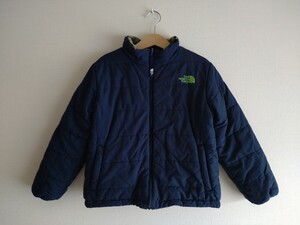 THE NORTH FACE KIDS 中綿リバーシブルジャケット 120㎝ ネイビー×迷彩 コート アウター 子ども 男の子 (110) 冬 フリース ノースフェイス